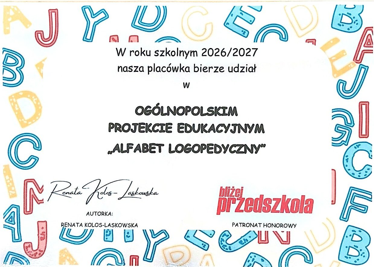 Ogólnopolski Projekt Edukacyjny „ALFABET LOGOPEDYCZNY”