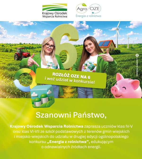 Rozłóż OZE na 6 i wygraj! Konkurs dla klas IV–VII